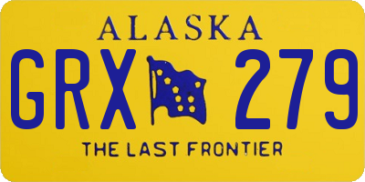 AK license plate GRX279