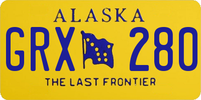 AK license plate GRX280