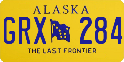 AK license plate GRX284