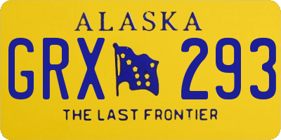 AK license plate GRX293