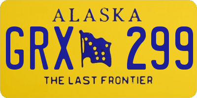 AK license plate GRX299