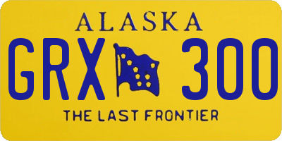 AK license plate GRX300