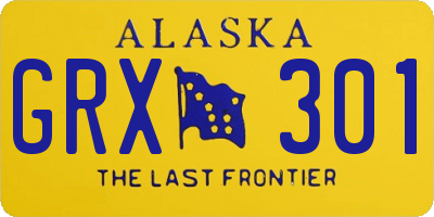 AK license plate GRX301