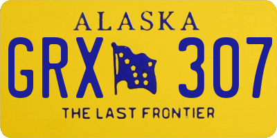 AK license plate GRX307