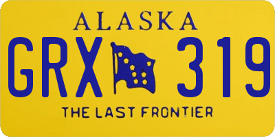 AK license plate GRX319