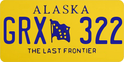 AK license plate GRX322
