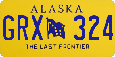 AK license plate GRX324