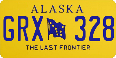 AK license plate GRX328