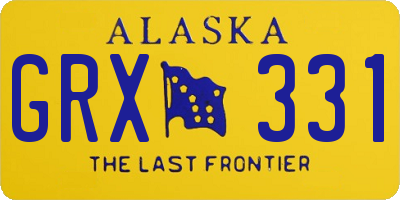 AK license plate GRX331