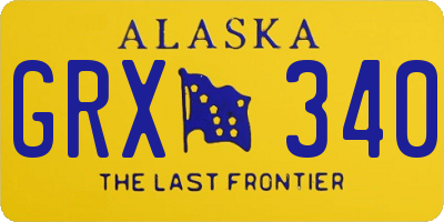 AK license plate GRX340