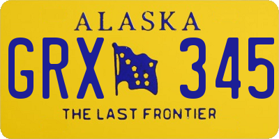 AK license plate GRX345