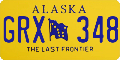 AK license plate GRX348