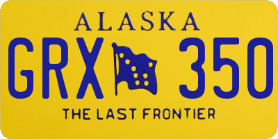 AK license plate GRX350