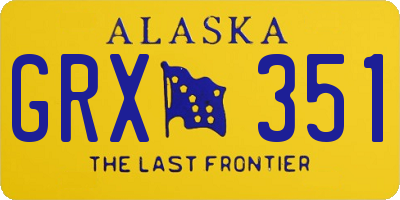 AK license plate GRX351