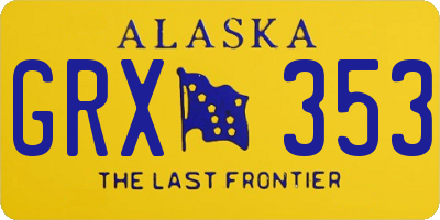 AK license plate GRX353