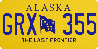 AK license plate GRX355