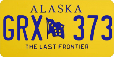 AK license plate GRX373
