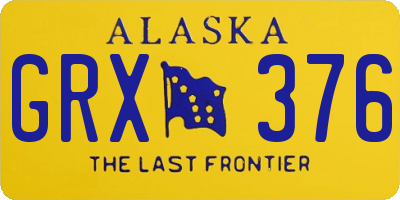 AK license plate GRX376
