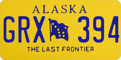 AK license plate GRX394