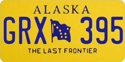 AK license plate GRX395
