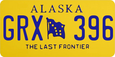 AK license plate GRX396