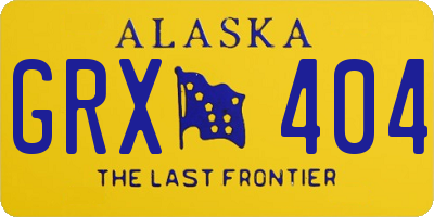 AK license plate GRX404