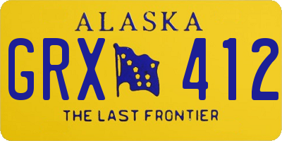 AK license plate GRX412