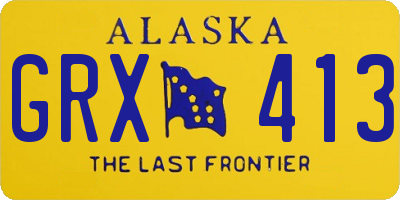 AK license plate GRX413