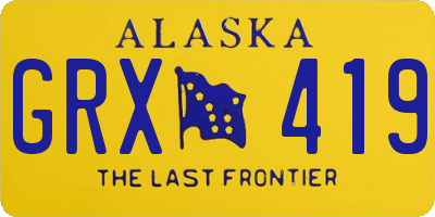 AK license plate GRX419