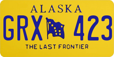 AK license plate GRX423