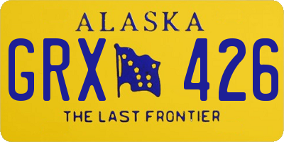 AK license plate GRX426