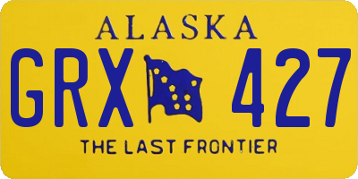 AK license plate GRX427