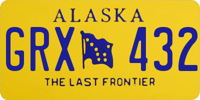 AK license plate GRX432