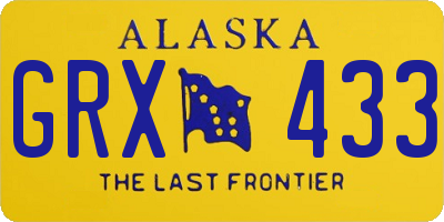 AK license plate GRX433