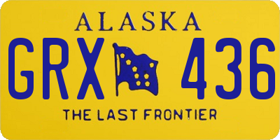 AK license plate GRX436