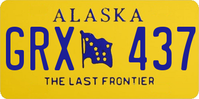 AK license plate GRX437