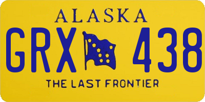 AK license plate GRX438
