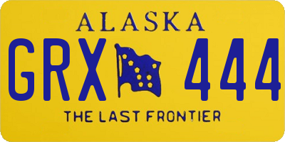 AK license plate GRX444
