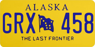 AK license plate GRX458