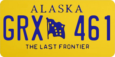AK license plate GRX461