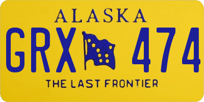 AK license plate GRX474