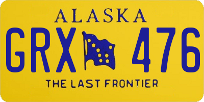 AK license plate GRX476