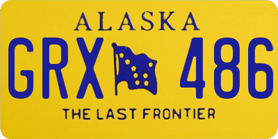 AK license plate GRX486