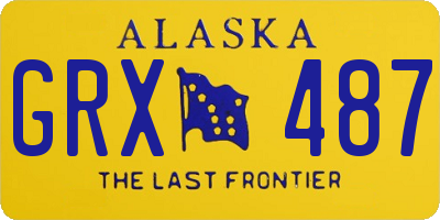 AK license plate GRX487