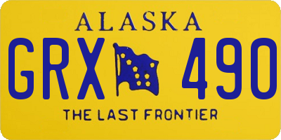 AK license plate GRX490