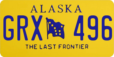 AK license plate GRX496
