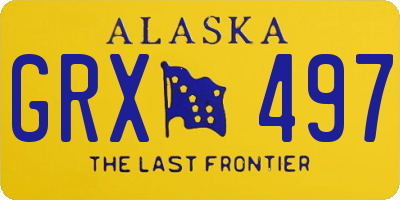 AK license plate GRX497