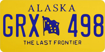 AK license plate GRX498