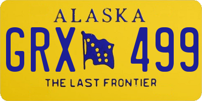 AK license plate GRX499