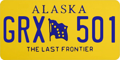 AK license plate GRX501